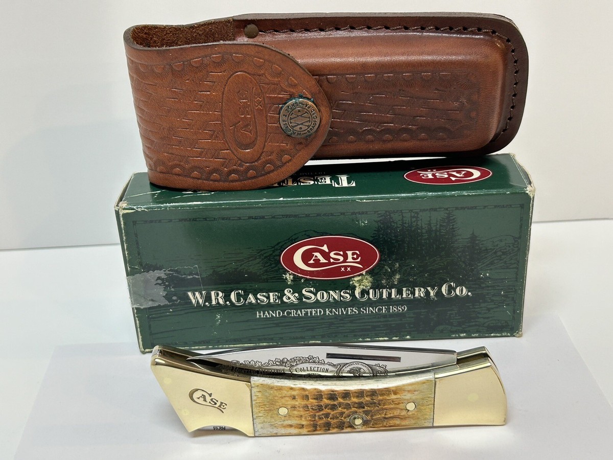 CASE XX HUNTING HERITAGE CLUB LIFE 59L AMBER BONE LOCK BLADE