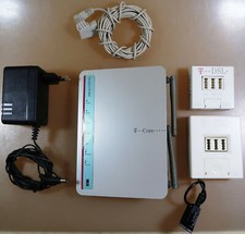 T-Com Speedport W500V Router Wi-Fi 100 Mbit/s ADSL ADSL2 Telekom +2x rozdzielacz DSL