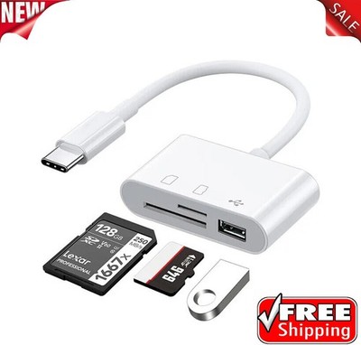 USB C SD Kartenleser, Micro SD auf Typ C OTG Kompakt Adapter für SDHC SDXC TF