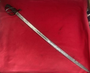 British M.1821 Pattern Light Cavalry Trooper Sword  Only,Unmarked Blade