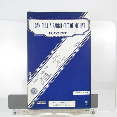 #ad I Can Pull A Rabbit Out Of My Hat Sheet Music 1936 Irving Berlin Fox Trot Guitar $6.95