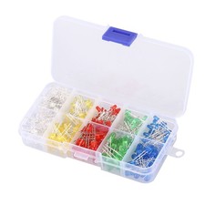 200 pcs 3mm 5mm LED Light diode White Yellow Red  Green Assortment Kit for  P9B3