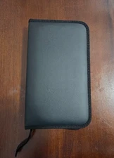 40 Disc CD Holder DVD Case Storage Wallet Organizer Faux Black Leather Zipper