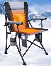 Heated Camping Chair for Adults, Heats Back and Seat, 3 Heat Levels, Fully Padde