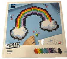 NIB Plus-Plus: Puzzle by Number - Rainbow - 500 Pieces NEW IN BOX Colorful Piece