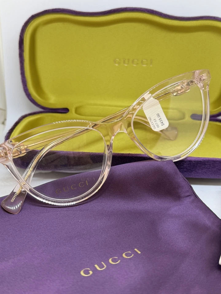 Gafas Gucci GG11790 007 53mm Forma de Ojo de Gato con Logo GG Nuevas Rosa Transparentes Foto 3 de 4