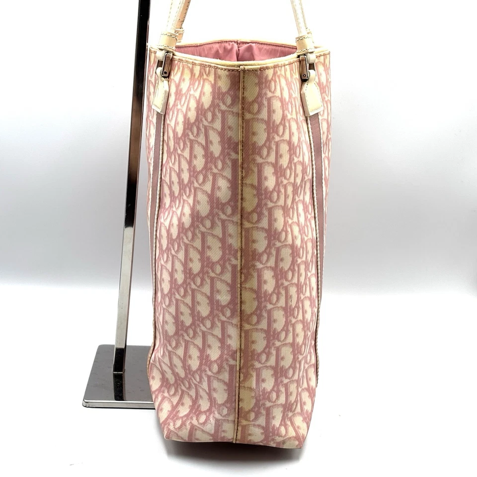 Dior Tote Bag Trotter PVC Patent Pink Authentic - Image 4 of 4
