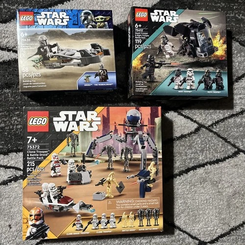 LEGO Star Wars Battle Pack Complete Sets 75372 75412 75436 lot of 3