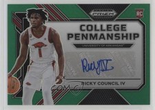 2023 Panini Prizm Draft Picks College Penmanship Green Ricky Council IV Auto ib6