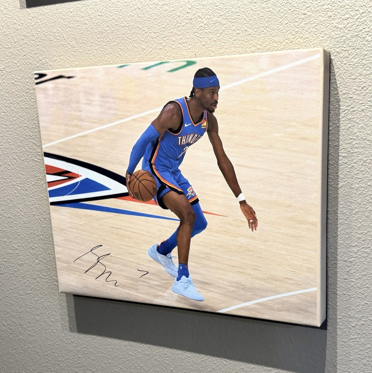 Shai Gilgeous Alexander Signed 16x20 Canvas OKC Oklahoma City