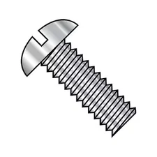 3/8"-16 x 3 in Slotted Round Machine Screw, Plain Steel, 200 PK, 3748MSR188