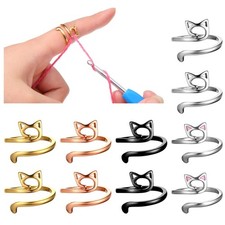 10 Stück Häkelring Häkel Zubehör Häkelringe Finger Strickring Finger Stricken...