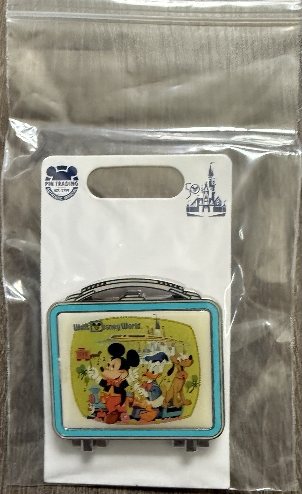 Walt Disney World Parks Trading Pin Retro Lunchbox Vault 50th Anniversary NEW