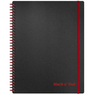 Black n' Red Notebook, Business Journal, 11'' x 8'', 70 Sheets, Ruled, Optik Pa...