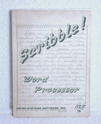 1986 SCRIBBLE! WORD PROCESSOR USER'S MANUAL BOOK FOR COMMODORE AMIGA