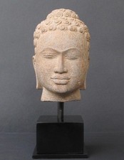 Tête de Bouddha Khmer en Pierre, Cambodge
