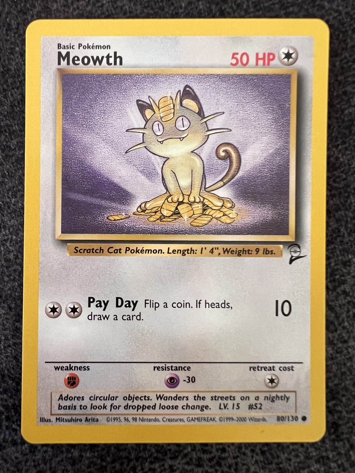 Meowth 80/130 Common Pokemon Card NM