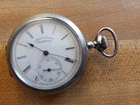 Vintage 1891 Waltham Pocket Watch 7 Jewel  size 6s Running