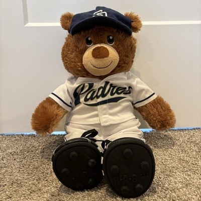 Build-A-Bear San Diego Padres Baseball Plush Set Bear Jersey Hat Cleats MLB