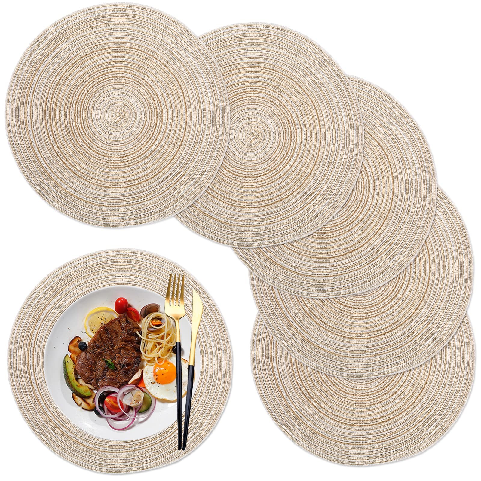 Sets de table ronds tressés pour sublimer vos dîners d'été en terrasse