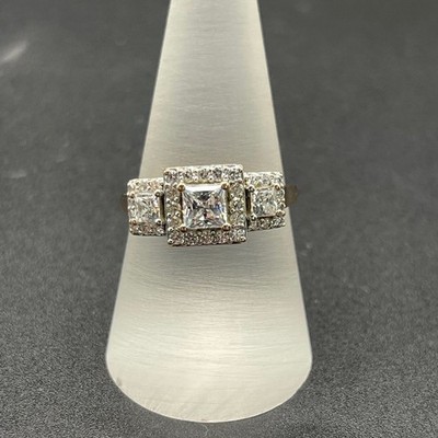 Ladies 9ct Rose Gold Diamond Simulants Ring