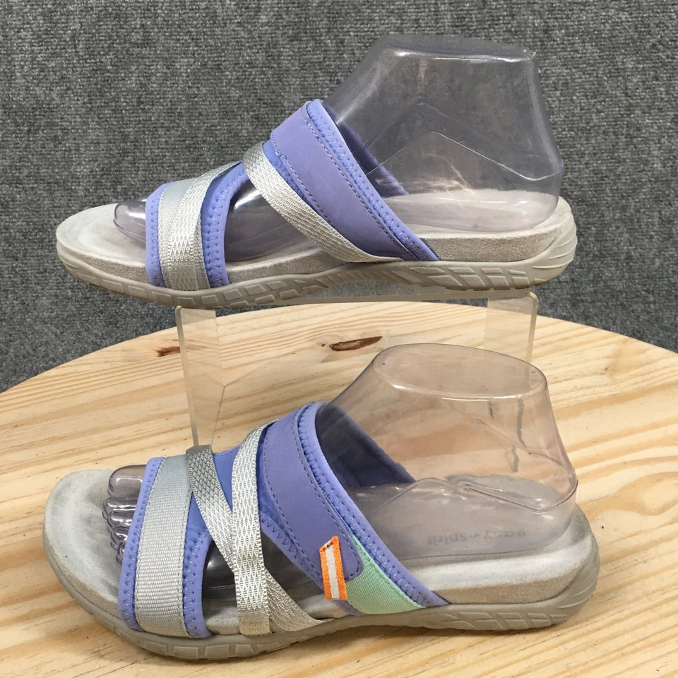 Easy Spirit Sandals Womens 8.5M Shells Slide Purple Slip On Casual Comfort Flats - Image 2 of 4