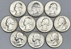 Lot of 10 1954-S Washington Silver Quarters BU Details