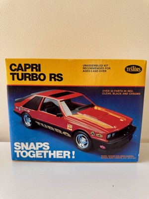 New Vintage 1980 Testors Capri Turbo RS 8.5/8'' L Model Hobby Snap Kit 924 USA