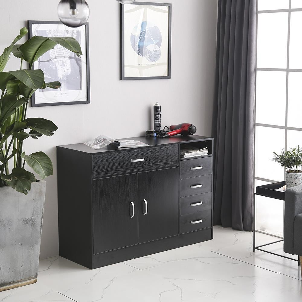 Hair Salon Furniture Wooden Barber Station Storage Beauty Stylist