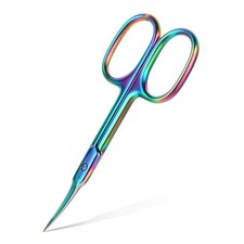 Curved Cuticle Scissors Extra Fine Precision Nail Skin Trimmer Stainless Steel