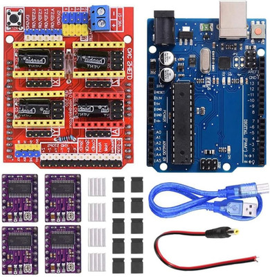 CNC Shield V3.0-Erweiterungsplatinen-Kit Mit 4 Drv8825-Schrittmotortreibern Und 