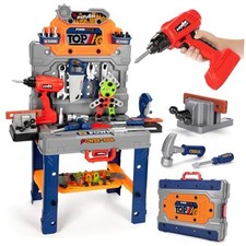 Kids Tool Bench Set with Electric Drill and Realistic Tools, Construction
