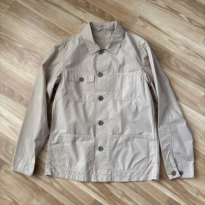 Altea Beige Cotton Shirt Jacket US Size S Made In Italy