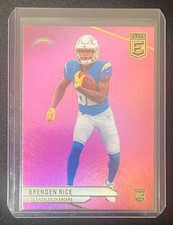 2024 Panini Donruss Elite Brenden Rice #193 Pink RC Chargers