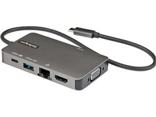 USB-C Multiport Adapter, USB-C to 4K 30Hz HDMI or 1080p VGA, USB Type-C Mini Doc
