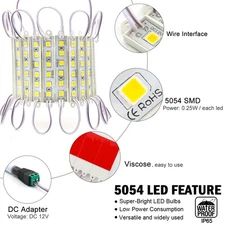 White 5050 5054 SMD 3 6 LED Module Light Store Front Window Sign Lamp DC12V Kits
