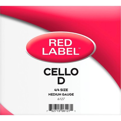 Super Sensitive Red Label Series Cello D String 44 Size, Medium