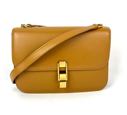 Saint Laurent Smooth Calfskin Le Carre Brown Shoulder Bag EBAY LIVE