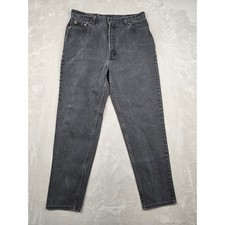 Vintage Levi's 512 Slim Fit Tapered Leg Jeans Womens 18 33x31 Black USA Made 90s