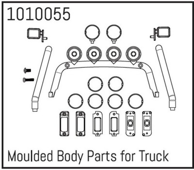 Hobby Plus RC Roll Cage/Light Set Harvest - EVO 1:18 / HBP240324