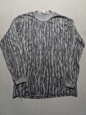 80s/90s Vtg Real Tree Tree Bark Camo Pattern USA Made Large Fits Med Distressed 