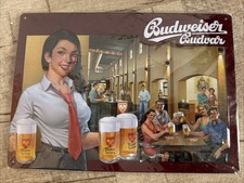Blechschild Budweißer Bier