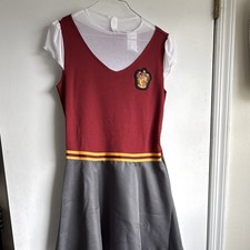Harry Potter Wizarding World Girls XL Costume Dress Burgundy/Gray, Gryffindor