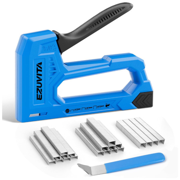 Handtacker Tackerpistole KlammergeräT 2000 6Mm 8Mm 10Mm Blau Klammern, Leicht-image