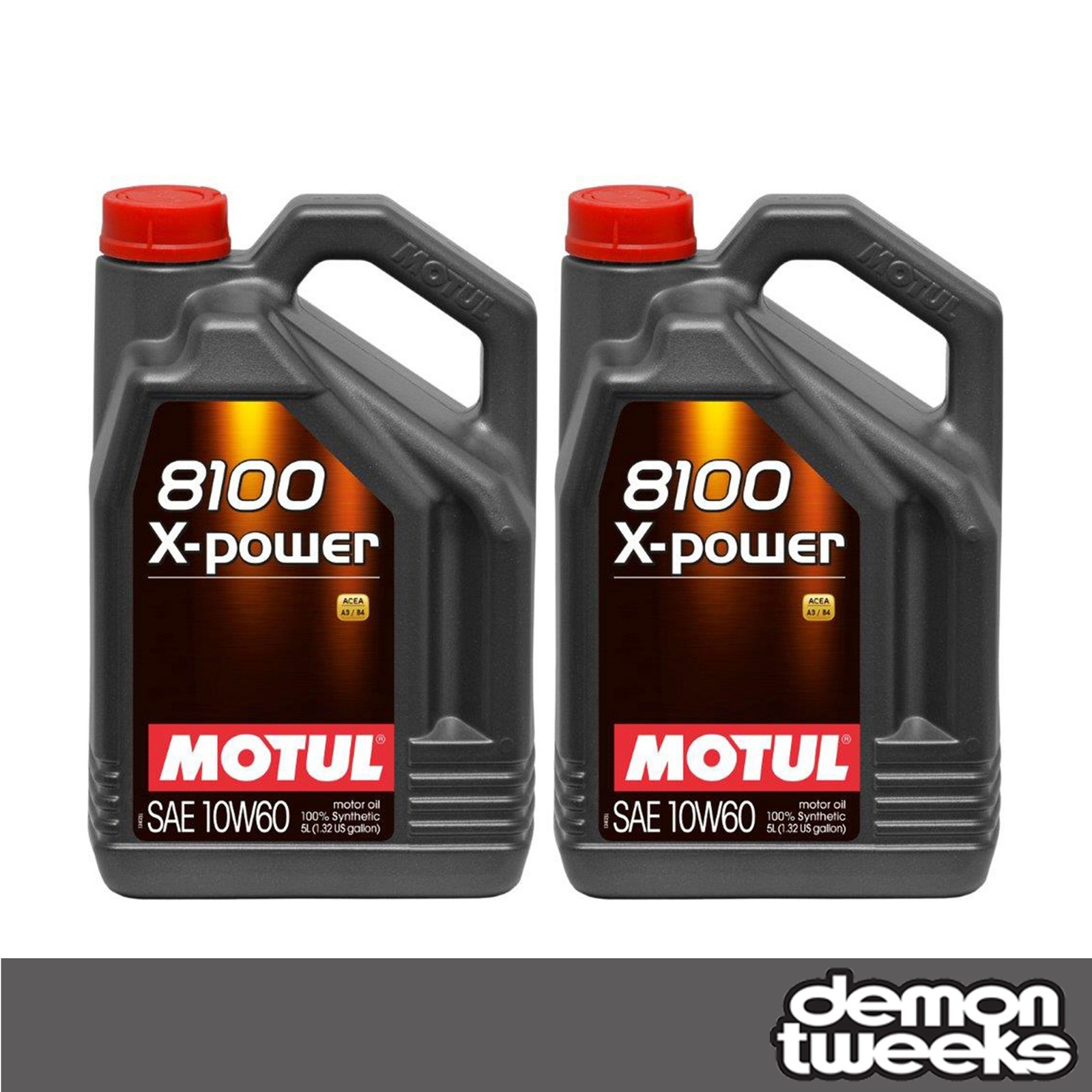 2 x Motul 8100 X-Power 10W60 Fully Synthetic Performance Engine Oil - 5L