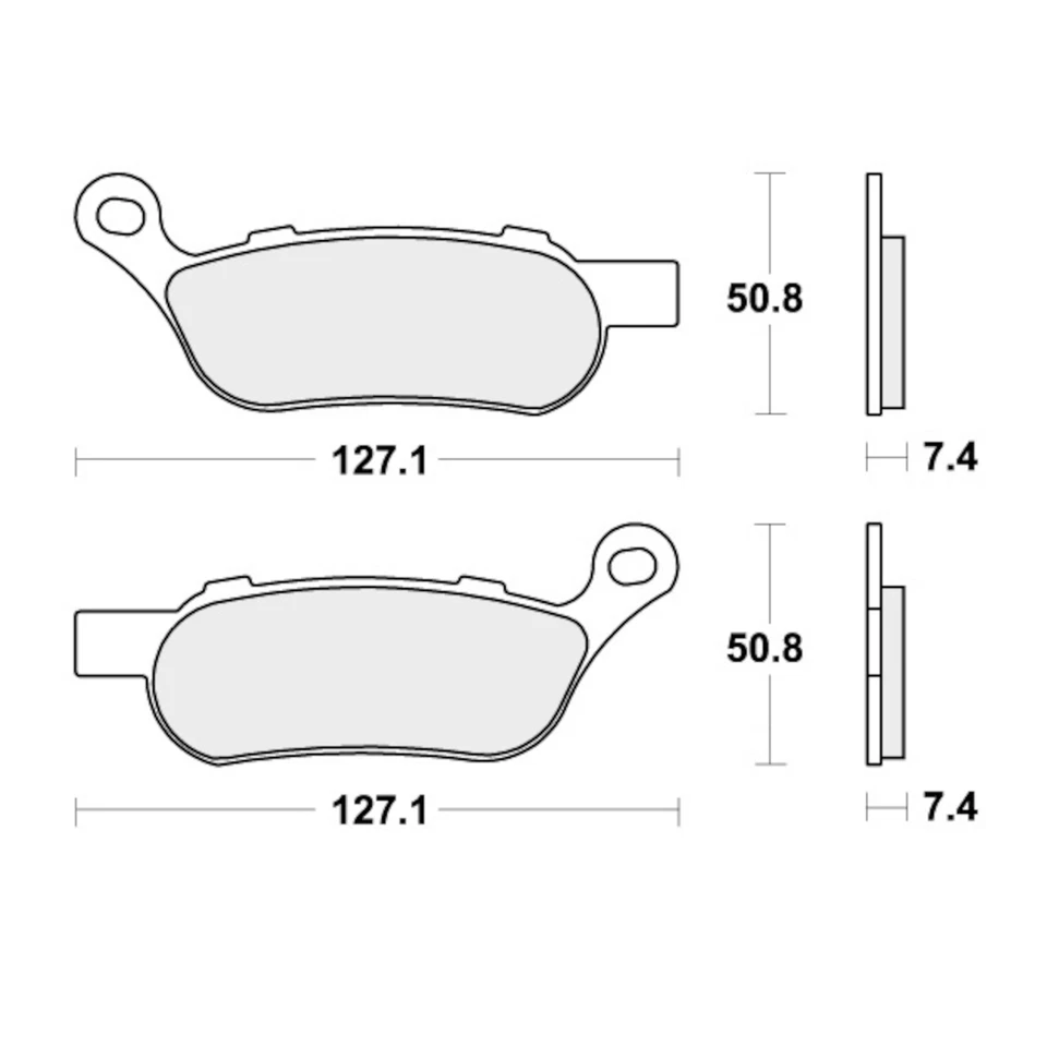 Pastillas de freno para Harley Softail 1580 Cross Bone FLSTSB JM 2009-2011 Rr V-Twin SBS Foto 2 de 4