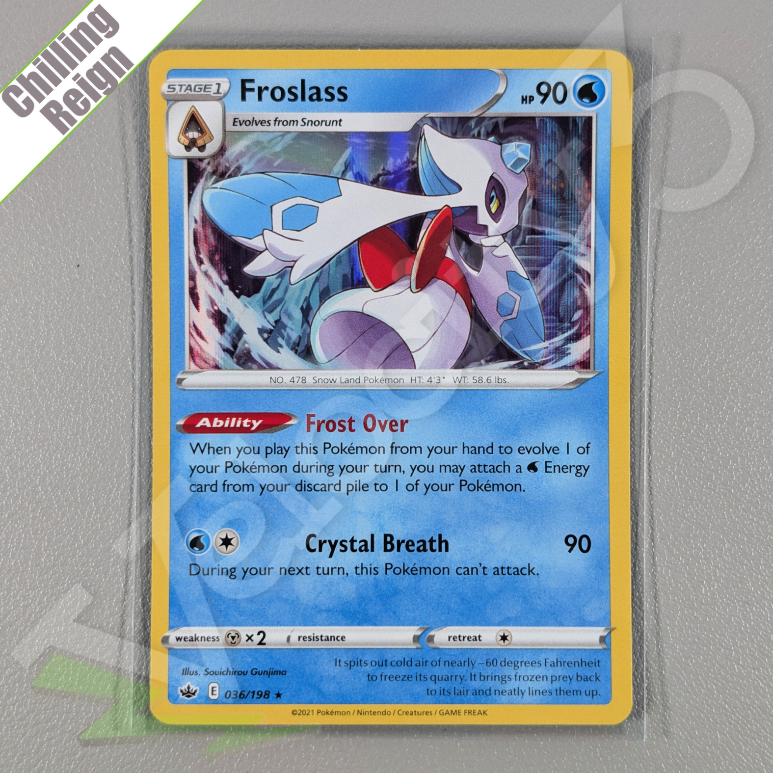 Pokemon TCG Card - Froslass 36/198 Holo Rare | Chilling Reign (2021)
