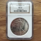 1990 $1 American Silver Eagle NGC MS69 Brown Label