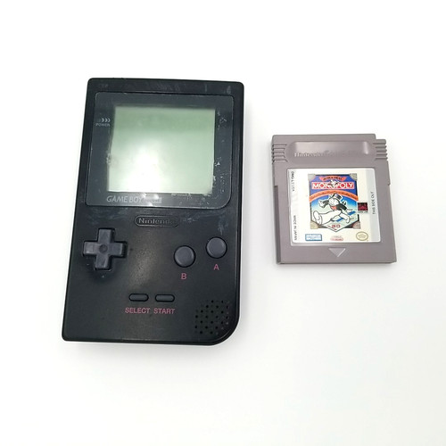 Nintendo Game Boy Pocket Black MGB-001 Handheld Console w/ Monopoly Tested Works