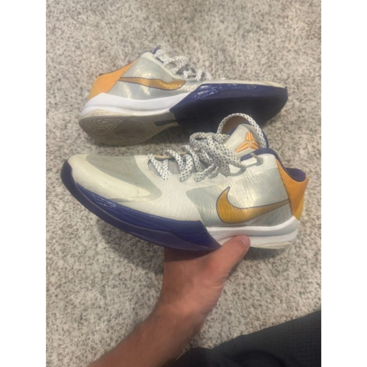 Nike Kobe 5 Laker Playoff Home Sz 10.5 RARE Nike Kobe 5 Protro Lakers Men main image 2